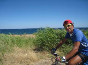 cycling the sea coast